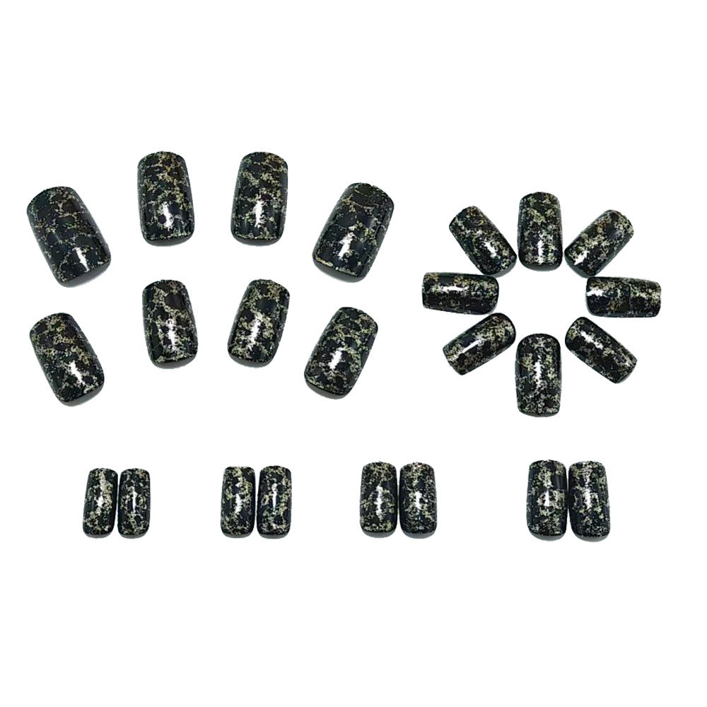 Glamorous artificial nail set with leopard pattern Kalsten