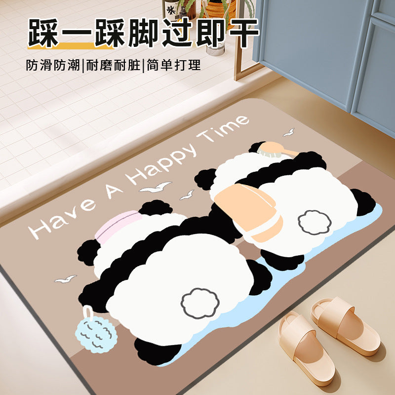 Playful Animal-Themed Bath Mat