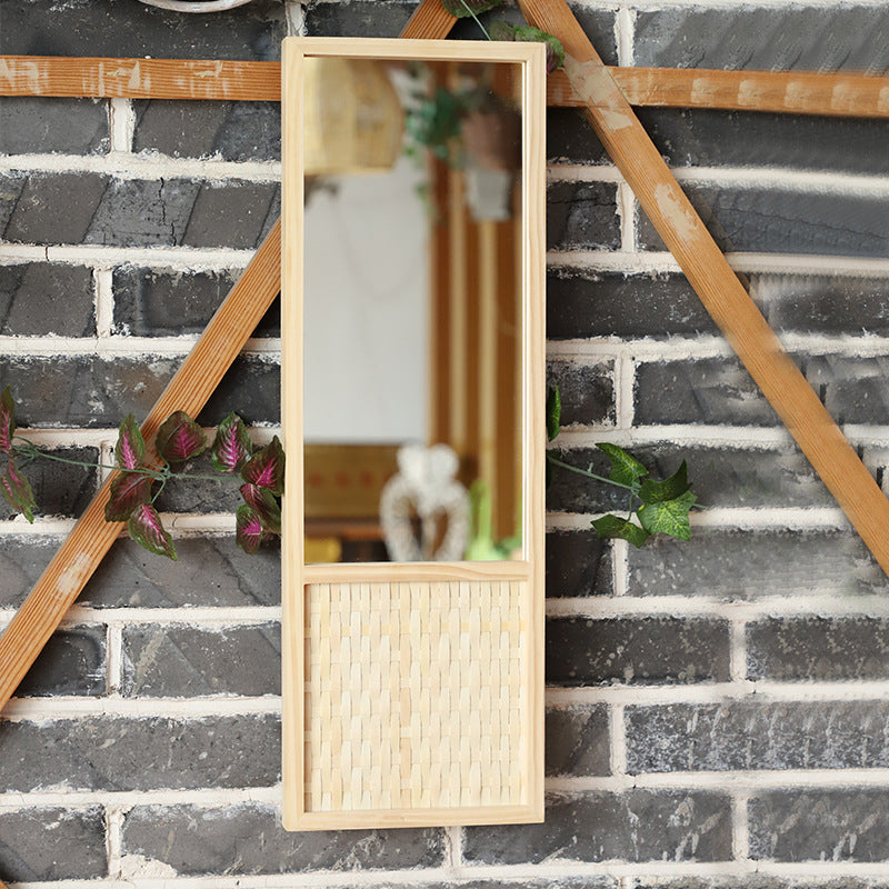 Decorative Wall Mirror Made of Rattan Kalsten
