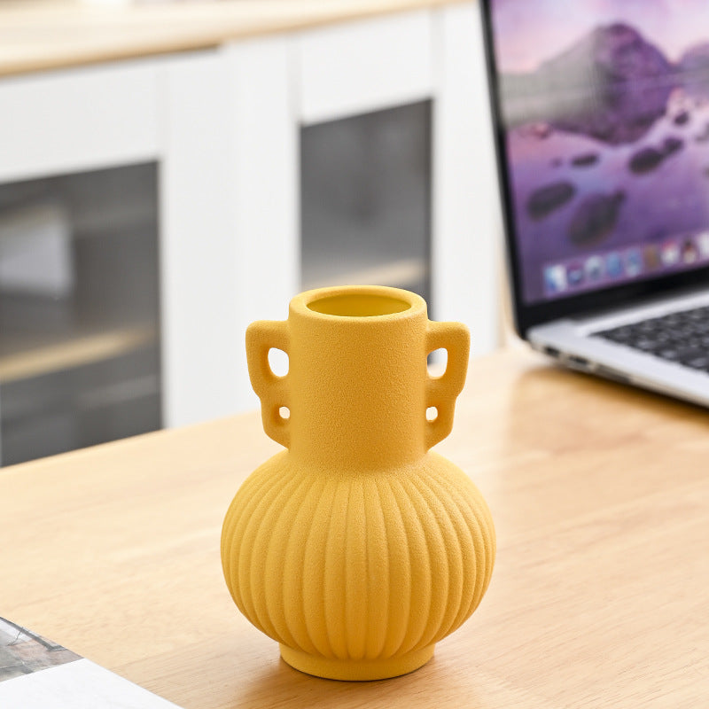 Textured Decorative Ceramic Flower Vase Kalsten