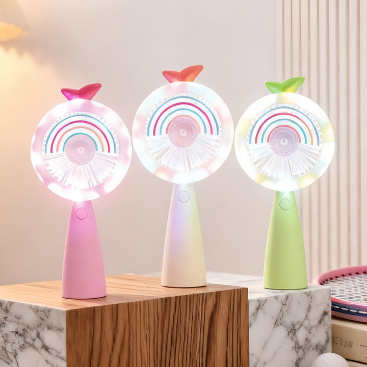 Women's portable USB hand fan with LED function and variable speed control Kalsten