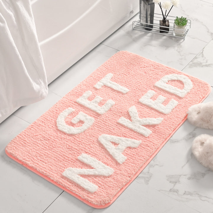 Plush Bathroom Quote Mat Kalsten