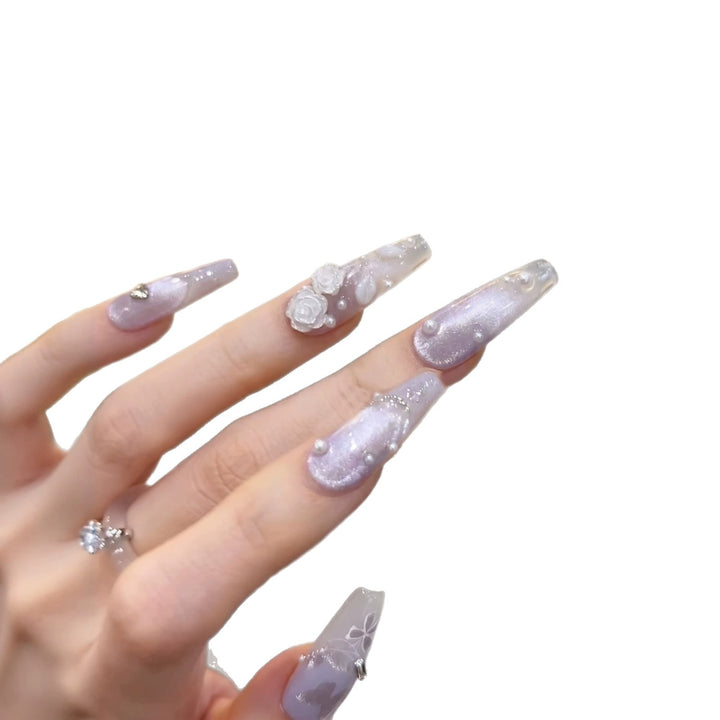 Elegant Decorative Press-On Nail Enhancements Kalsten