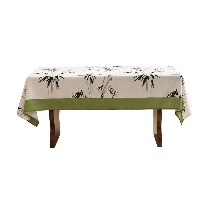 Rectangular tablecloth made of easy-care cotton blend with subtle bamboo print Kalsten