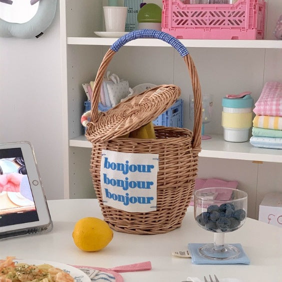 Handwoven Decorative Picnic Basket Kalsten