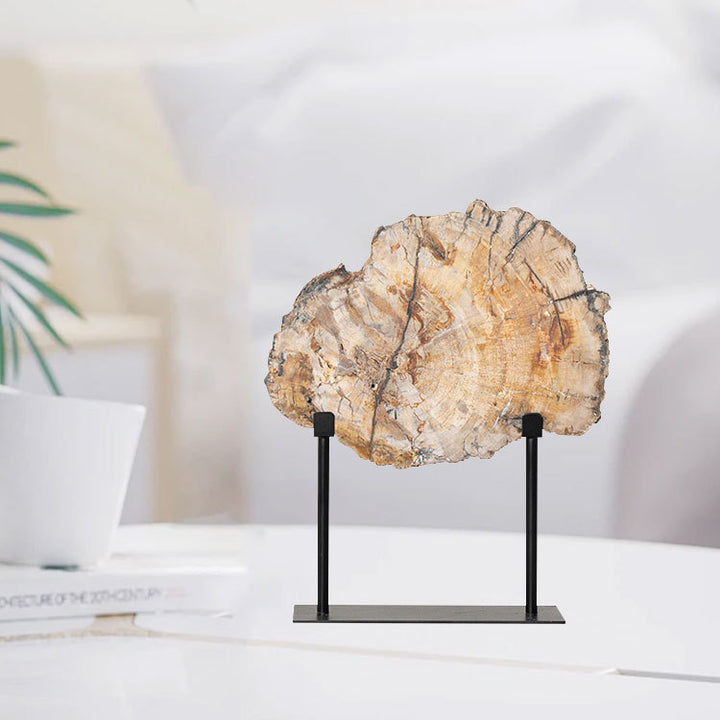 Natural Wood Slice Decorative Sculpture