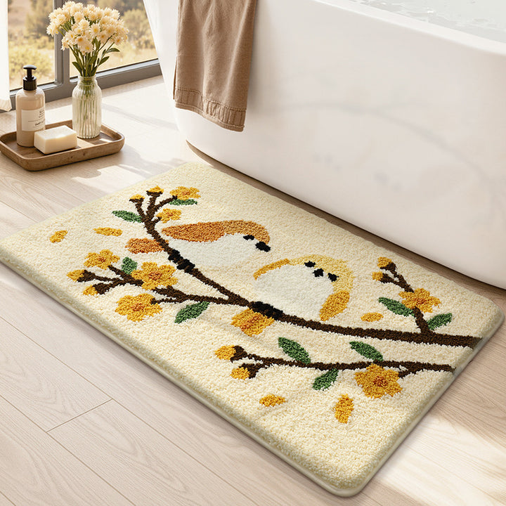 Floral Patterned Bath Mat Kalsten