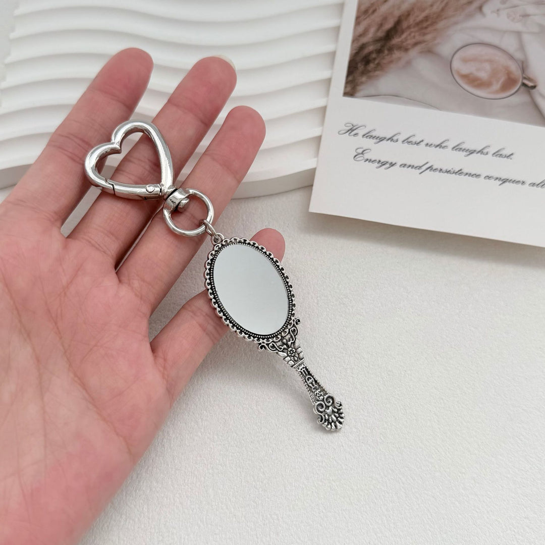 Vintage-Style Compact Mirror Keychain Kalsten