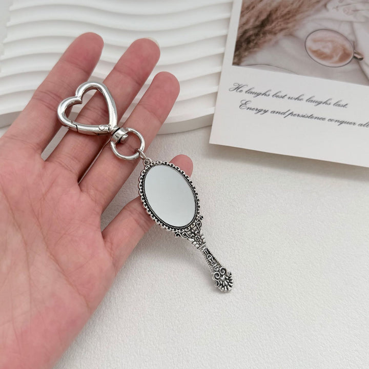 Vintage-Style Compact Mirror Keychain Kalsten