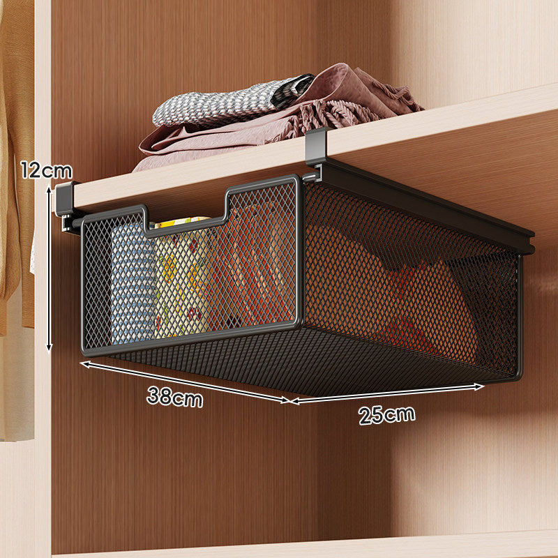 Under-Shelf Pull-Out Mesh Storage Basket