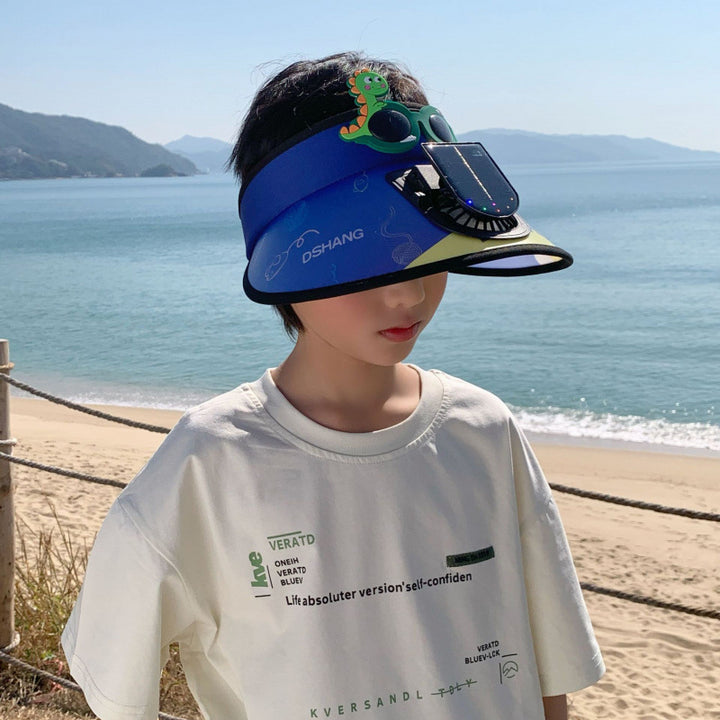 Solar Powered Fan Sunshade for Kids with Adjustable Closure Kalsten
