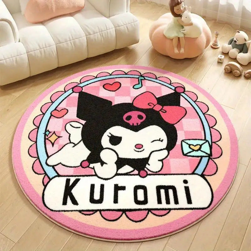 Cartoon-Themed Plush Area Rug for Indoor Display