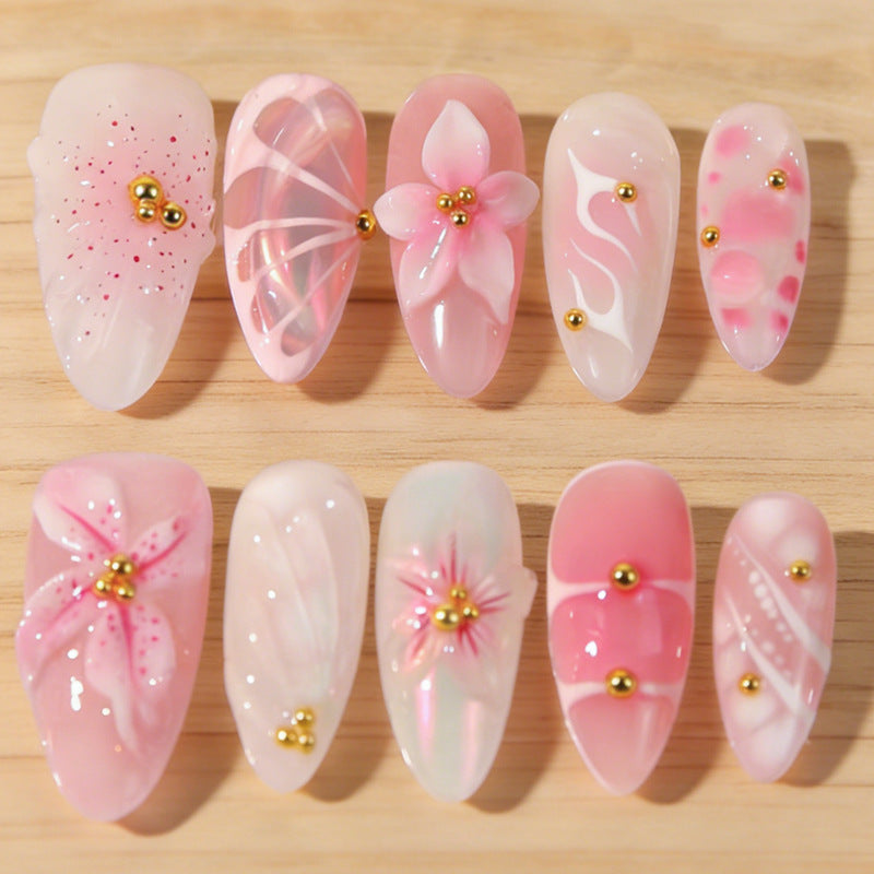 Floral Design Press-On Nails Kalsten