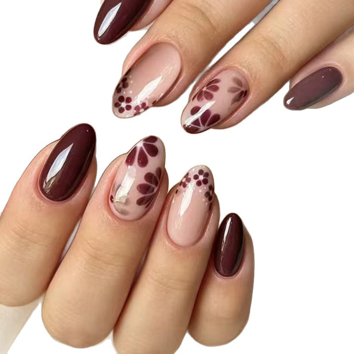 Elegant Floral Acrylic Nail Design Kalsten