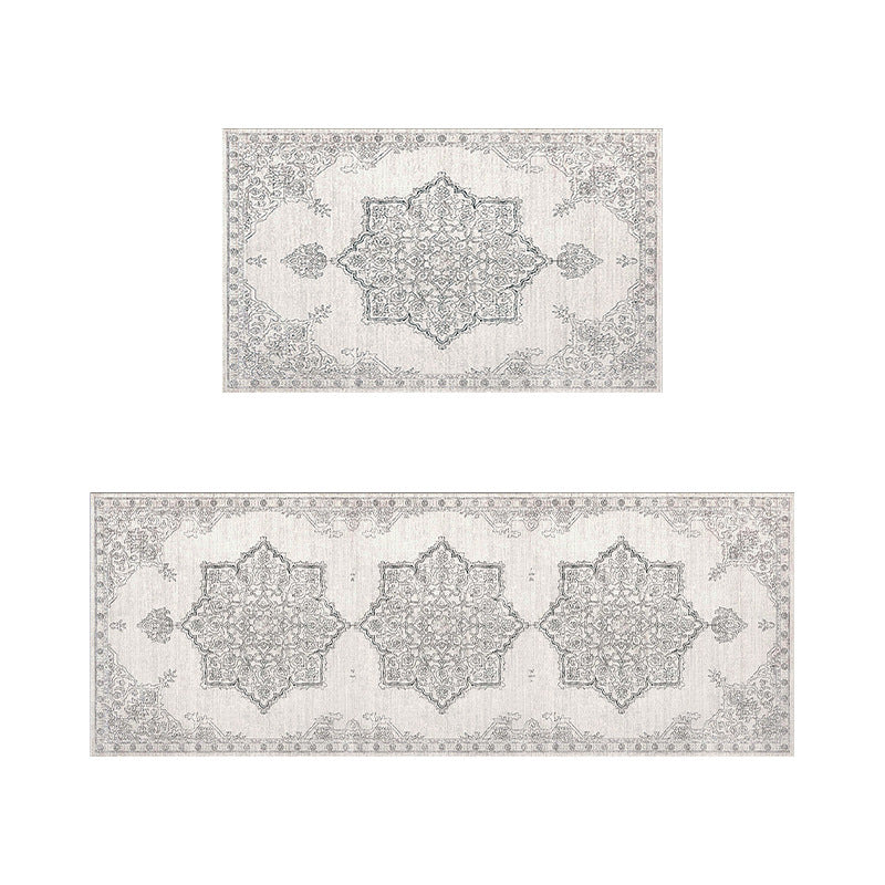 Vintage Floral Pattern Area Mat Set Kalsten