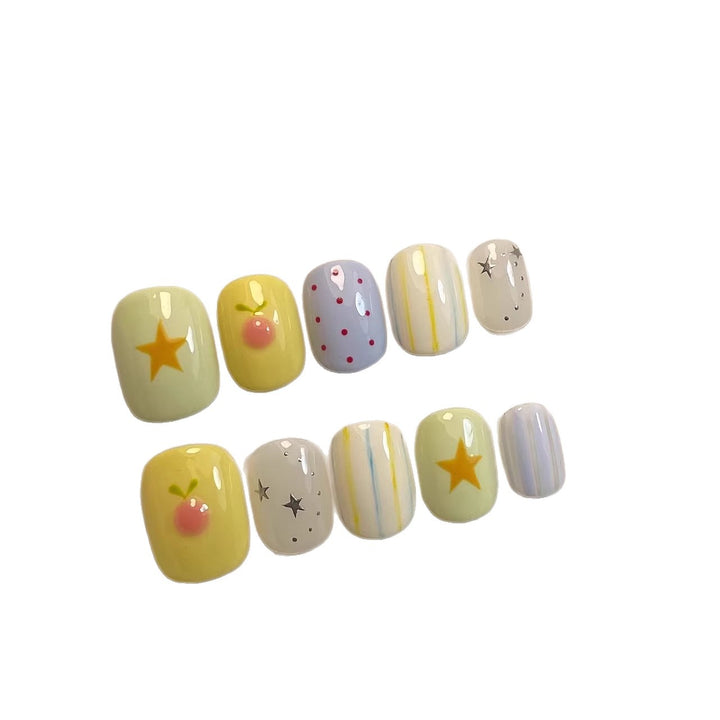 Artistic Nail Art Set with Whimsical Designs