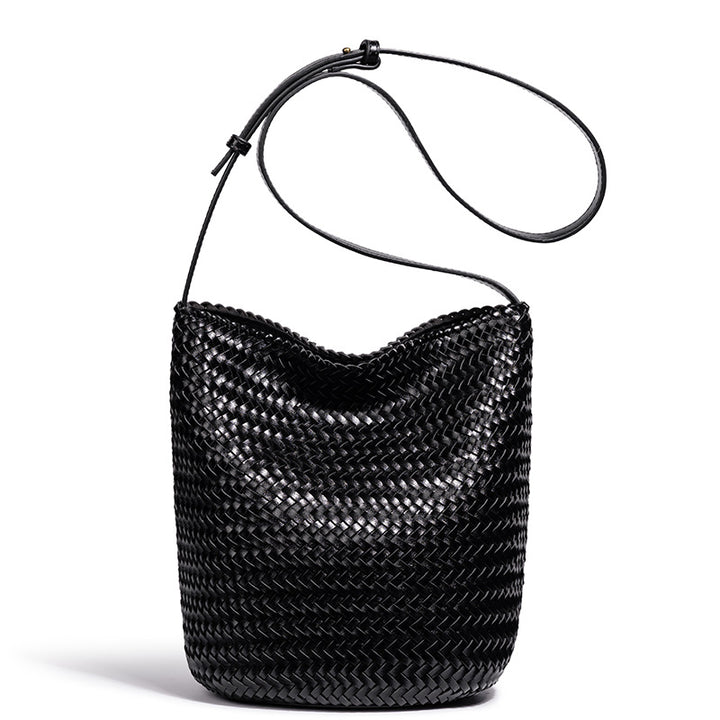 Handwoven Leather Bucket Bag Kalsten