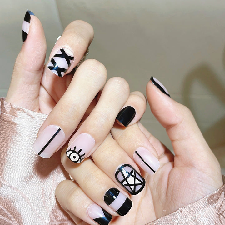 Artistic Abstract Press-On Nail Set