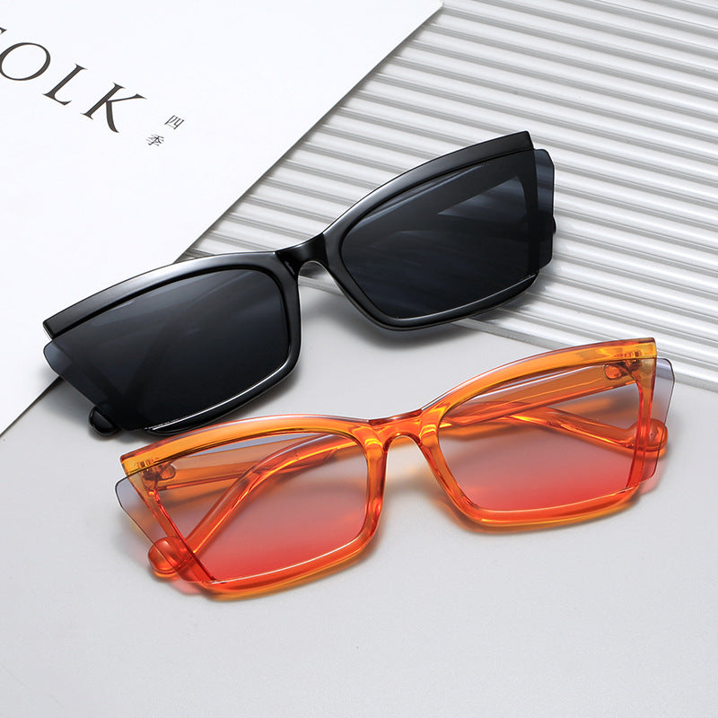 Women's fashionable sunglasses with unique rectangular design and UV protection Kalsten