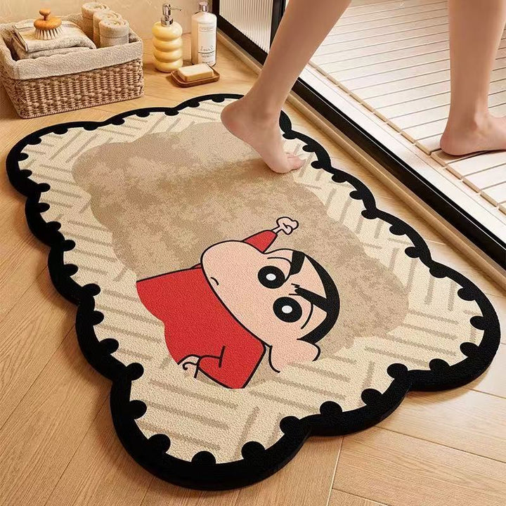 Cartoon-Themed Plush Bath Mat