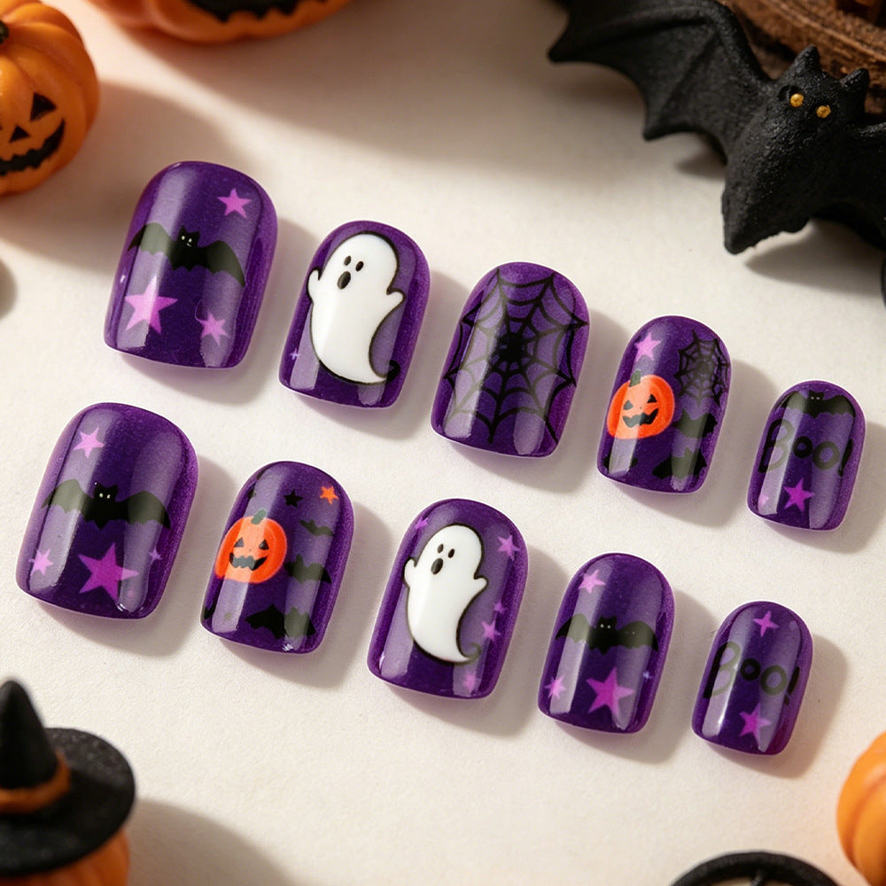 Halloween-Themed Press-On Nail Art Kalsten