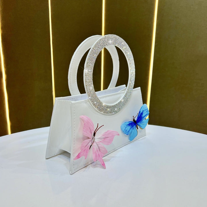 Artistic Butterfly Embellished Handbag