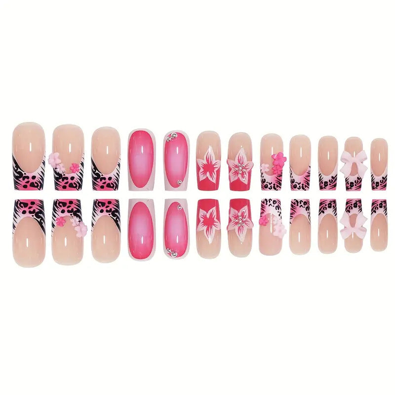 Artistic 3D Floral Nail Enhancements Kalsten