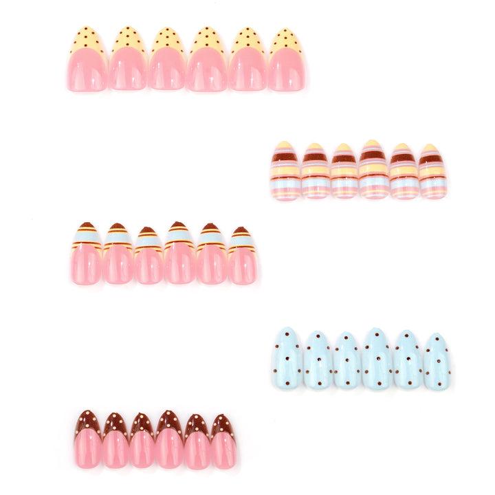 Trendy Geometric Press-On Nail Art Set