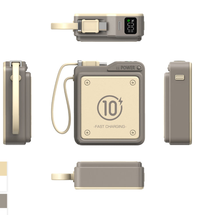 Compact fast charging power bank with digital charge level display Kalsten