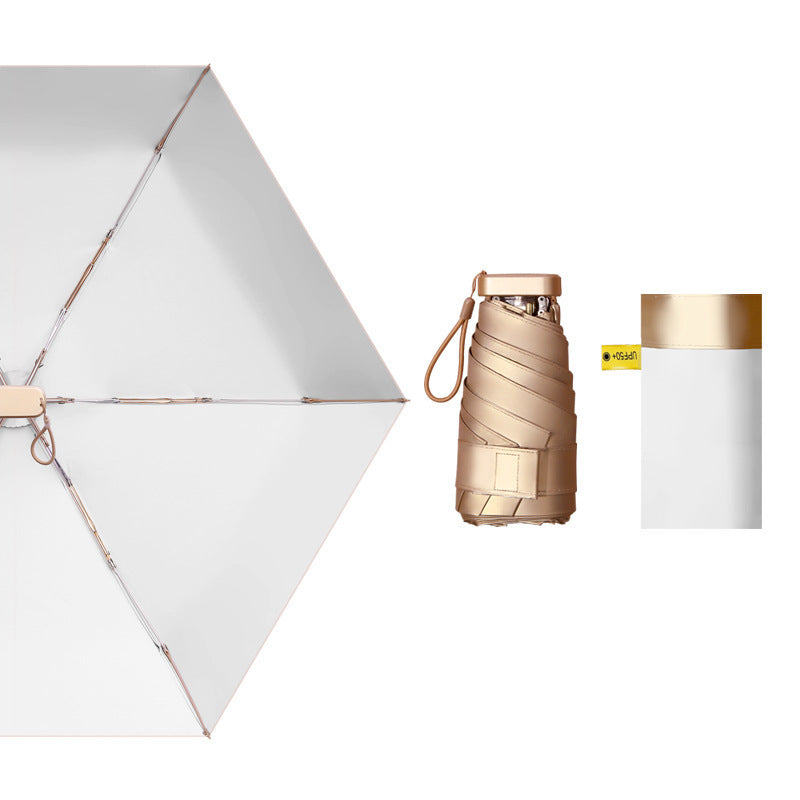 Women's foldable and stylish umbrella with integrated bottle holder Kalsten