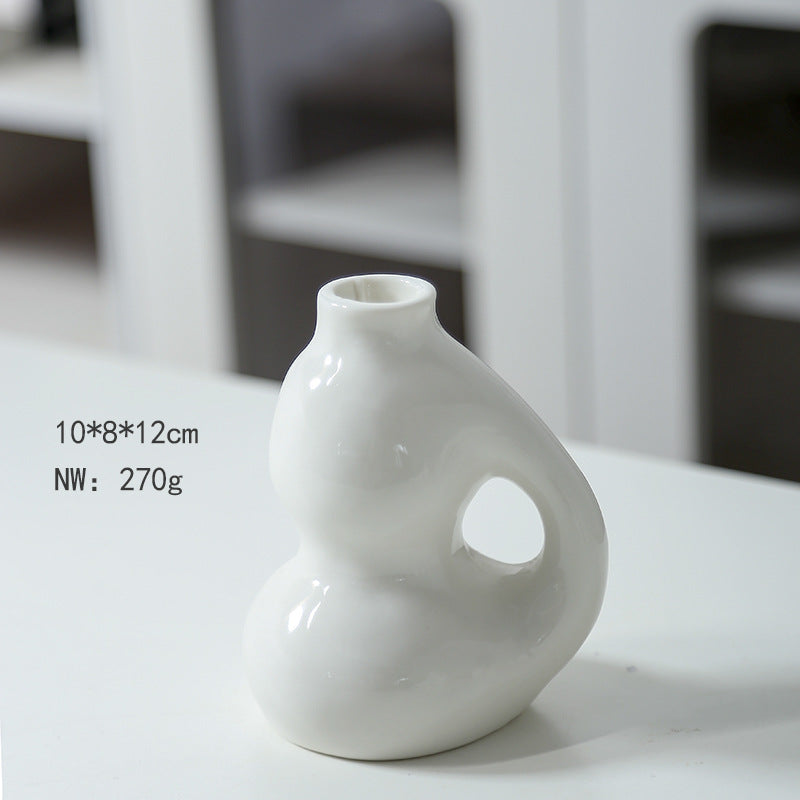 Modern Dual Chamber Ceramic Vase Kalsten