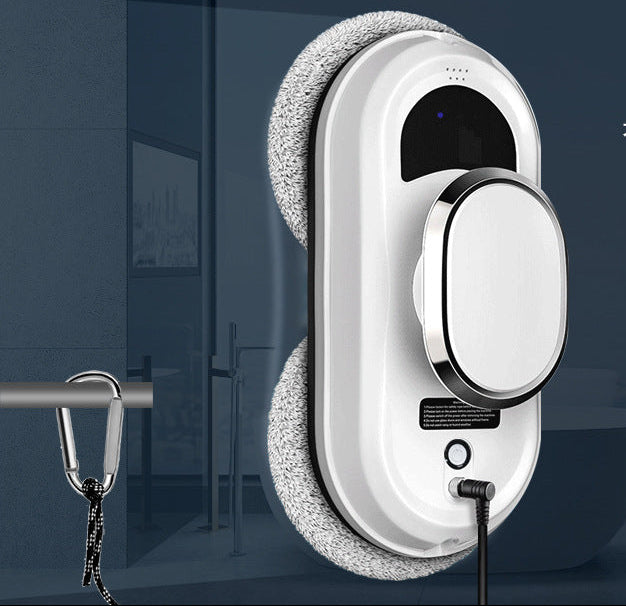 robotic window cleaner with dual spinning microfiber mops and spray function Kalsten