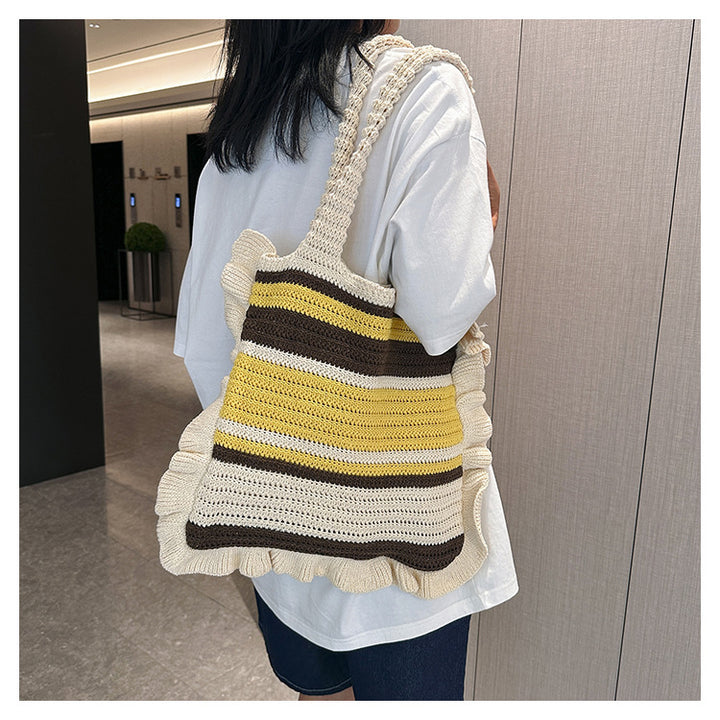 Ruffled Tote Bag