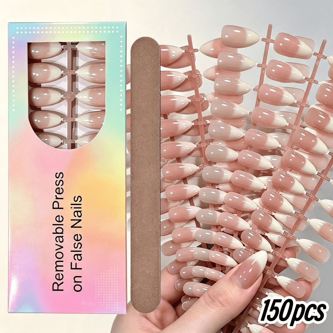 Elegant Gradient French Tip Press-On Nails Kalsten