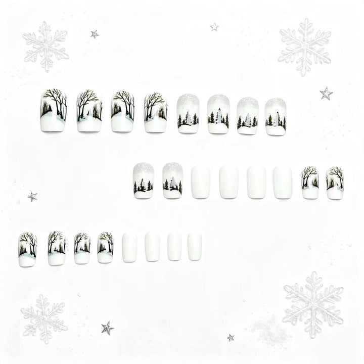 Artistic Winter Landscape Nail Art Kalsten