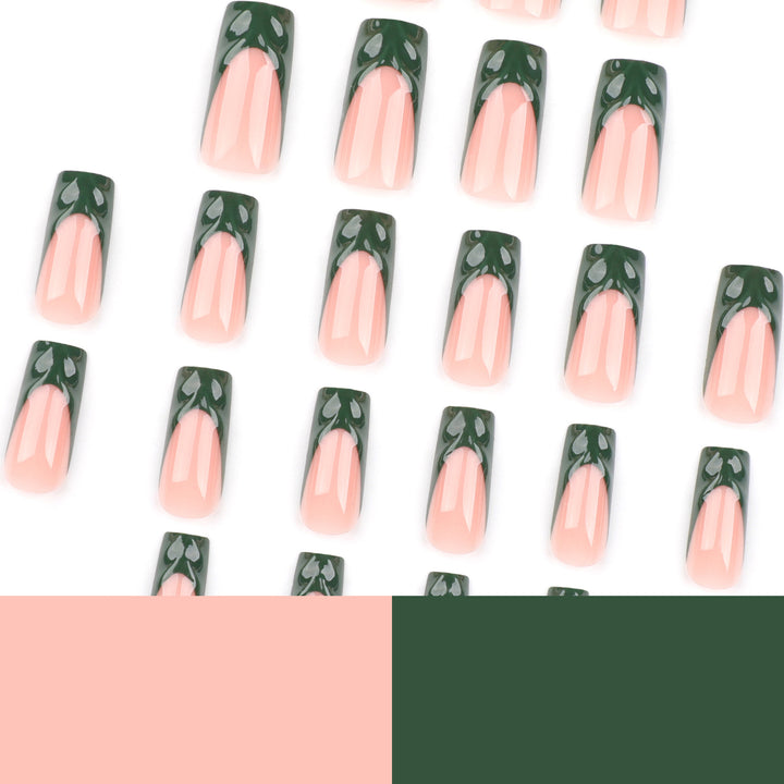 Artful Nail Art with Green Accents Kalsten