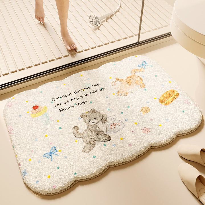 Cartoon Animal-Themed Bath Mat Kalsten