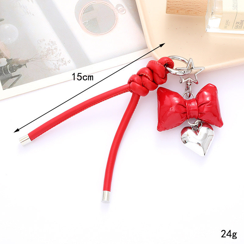 Fashionable Bow and Heart Keychain kalsten