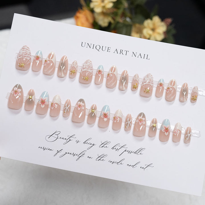Artistic 3D Floral Nail Art