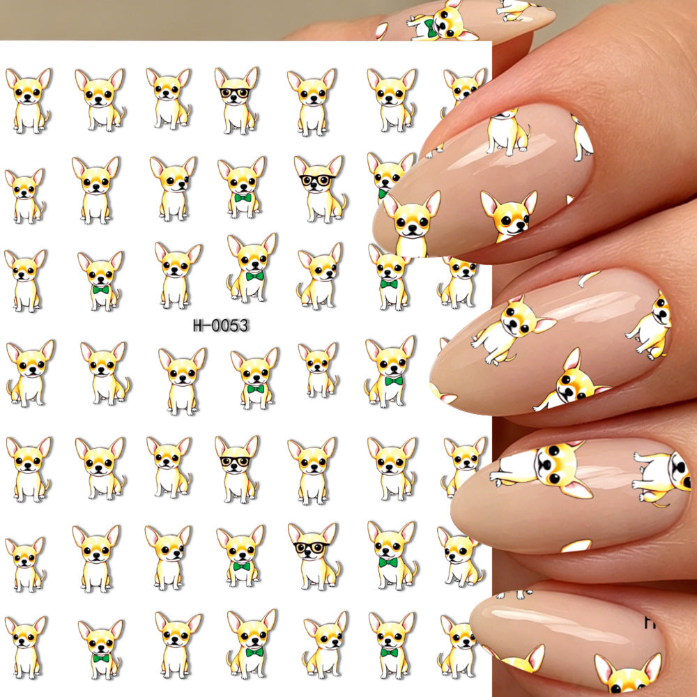 Cute Dog-Themed Nail Art Stickers