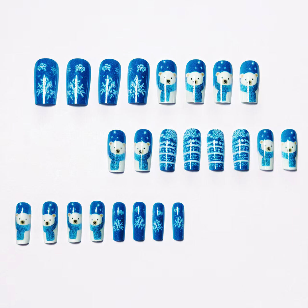 Winter-Themed Polar Bear Nail Art Kalsten