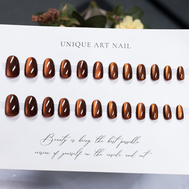 Glossy Press-On Nail Art Set