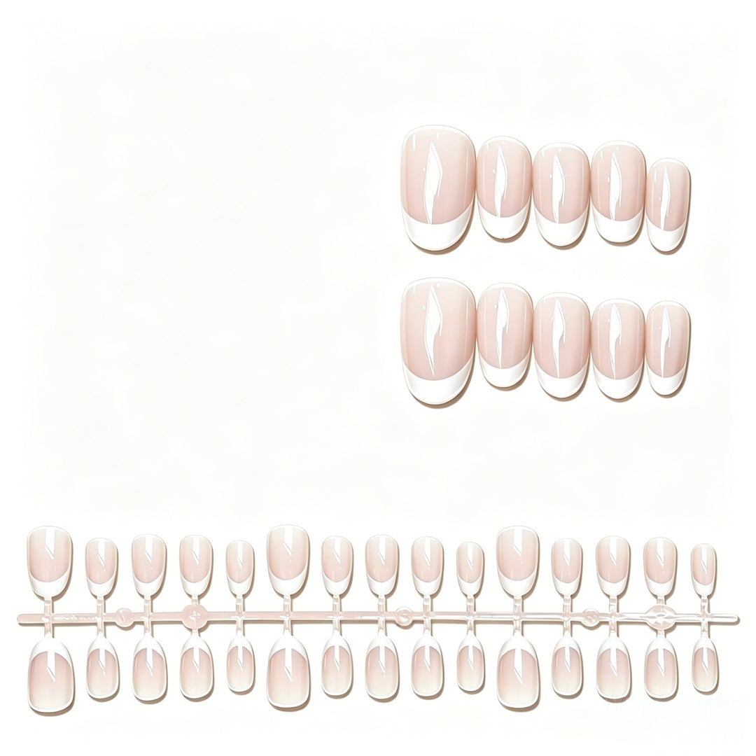 Elegant French Tip Press-On Nail Set