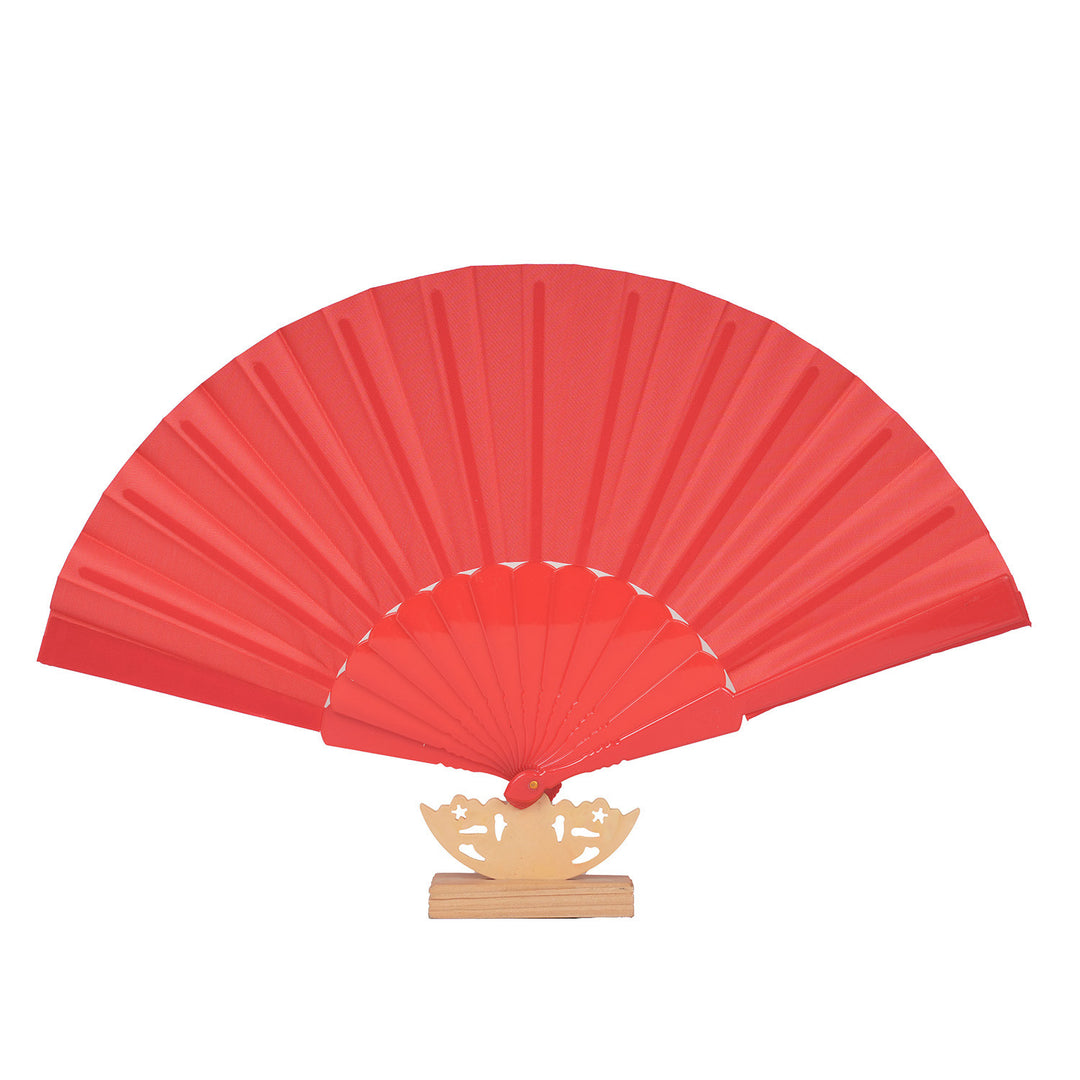 Women's artistic hand fan with filigree wooden handle Kalsten