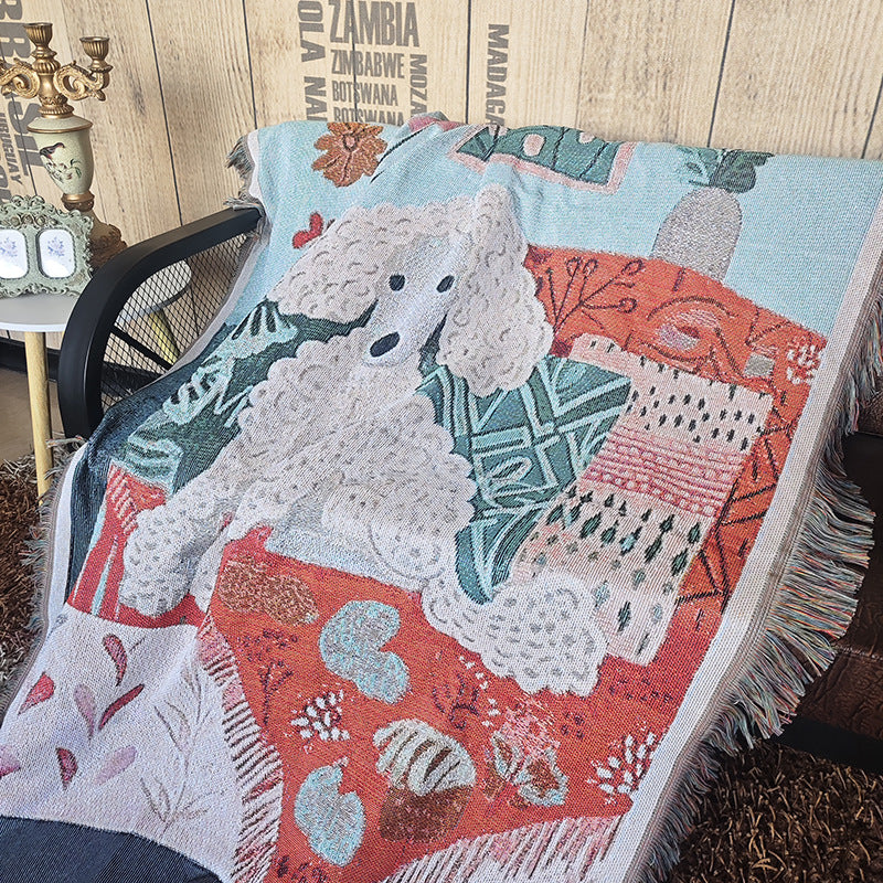 Artistic Pet-Themed Throw Blanket