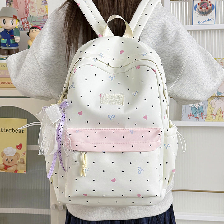 Charming Polka Dot School Backpack Kalsten