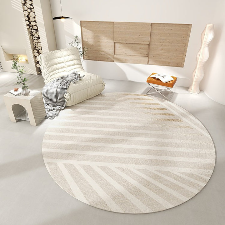 Modern Geometric Circular Area Rug for Home