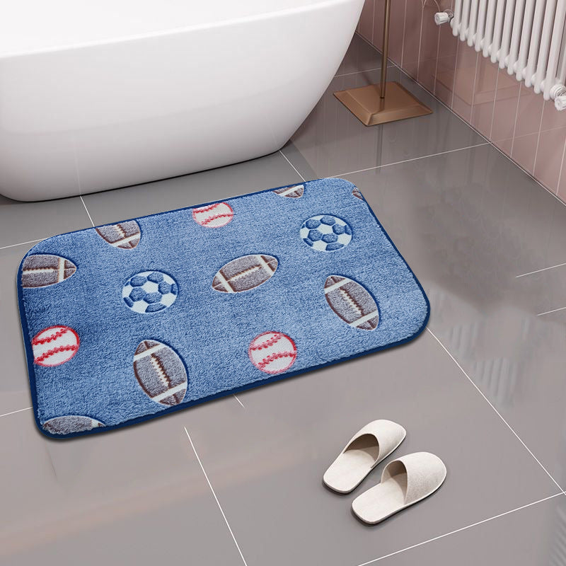 Star-Patterned Plush Bath Mat Kalsten