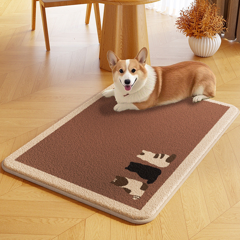 Cute Bear-Shaped Plush Area Rug