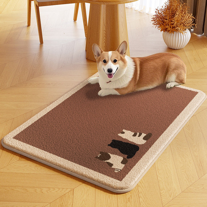 Cute Bear-Shaped Plush Area Rug